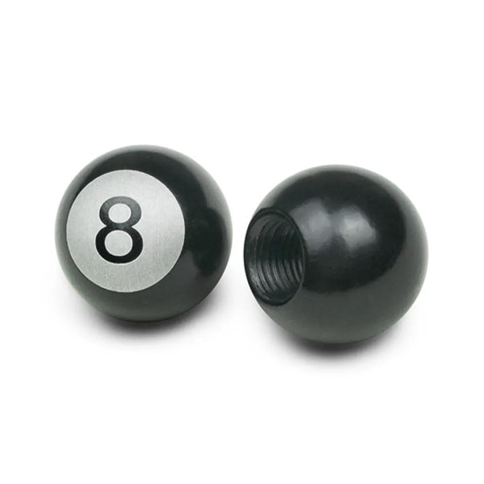 8 Ball Black - Motorcycle Valve Caps^Moto Loot New
