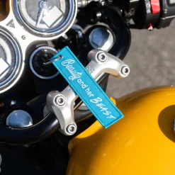 Beauty And Her Beast - Blue Motorcycle Keychain^Moto Loot Best