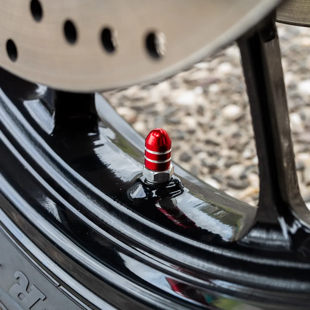 Bullet Red - Motorcycle Valve Caps^Moto Loot Discount