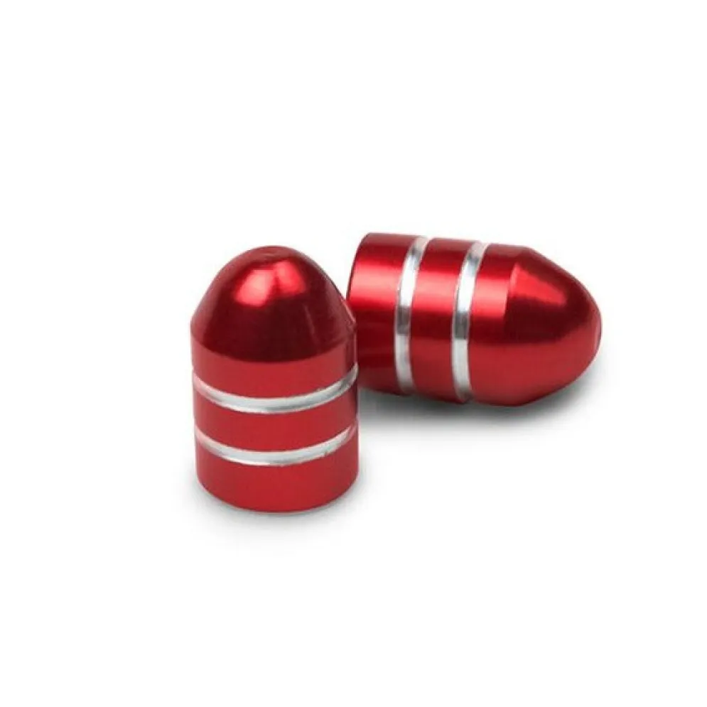 Bullet Red - Motorcycle Valve Caps^Moto Loot Discount