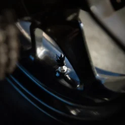 Crown Black - Motorcycle Valve Caps^Moto Loot Online