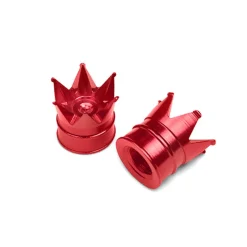 Crown Red - Motorcycle Valve Caps^Moto Loot Discount