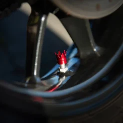 Crown Red - Motorcycle Valve Caps^Moto Loot Discount