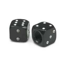 Dice Black - Motorcycle Valve Caps^Moto Loot Clearance