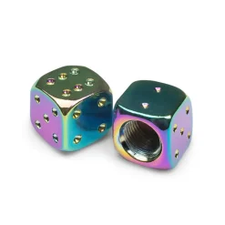 Dice Oil Slick - Motorcycle Valve Caps^Moto Loot Discount