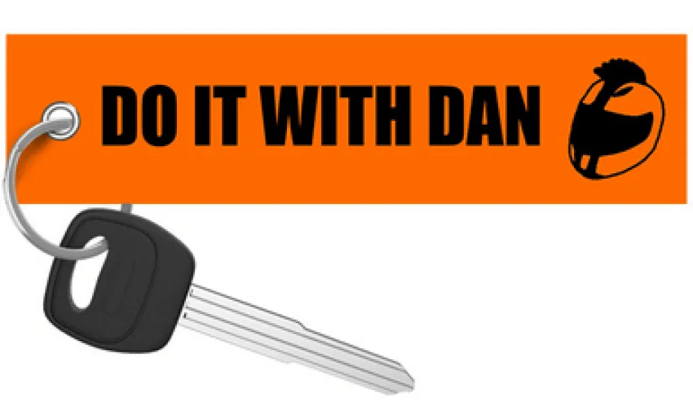Do It With Dan - Orange Motorcycle Keychain^Moto Loot New