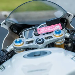Drop A Gear And Disappear - Pink Motorcycle Keychain^Moto Loot Hot