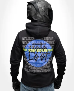 Eat Sleep Ride Repeat Scoop Pullover Hoodie^Moto Loot Hot