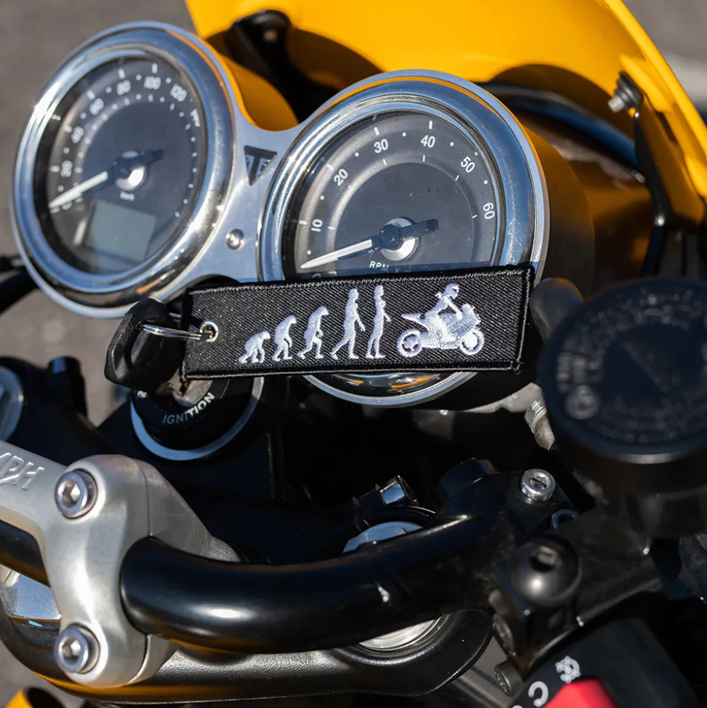 Female Rider Evolution - Motorcycle Keychain^Moto Loot Sale