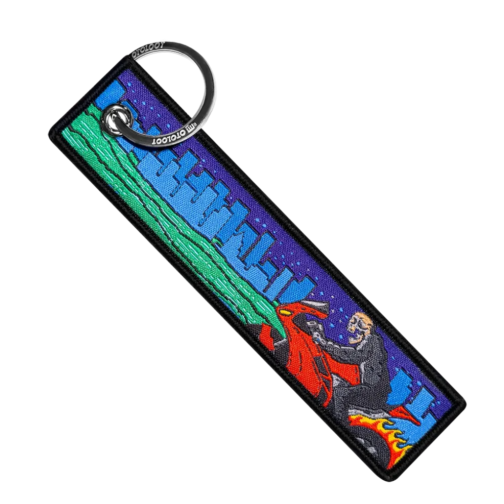 Fiery Night Rider - Motorcycle Keychain^Moto Loot Sale