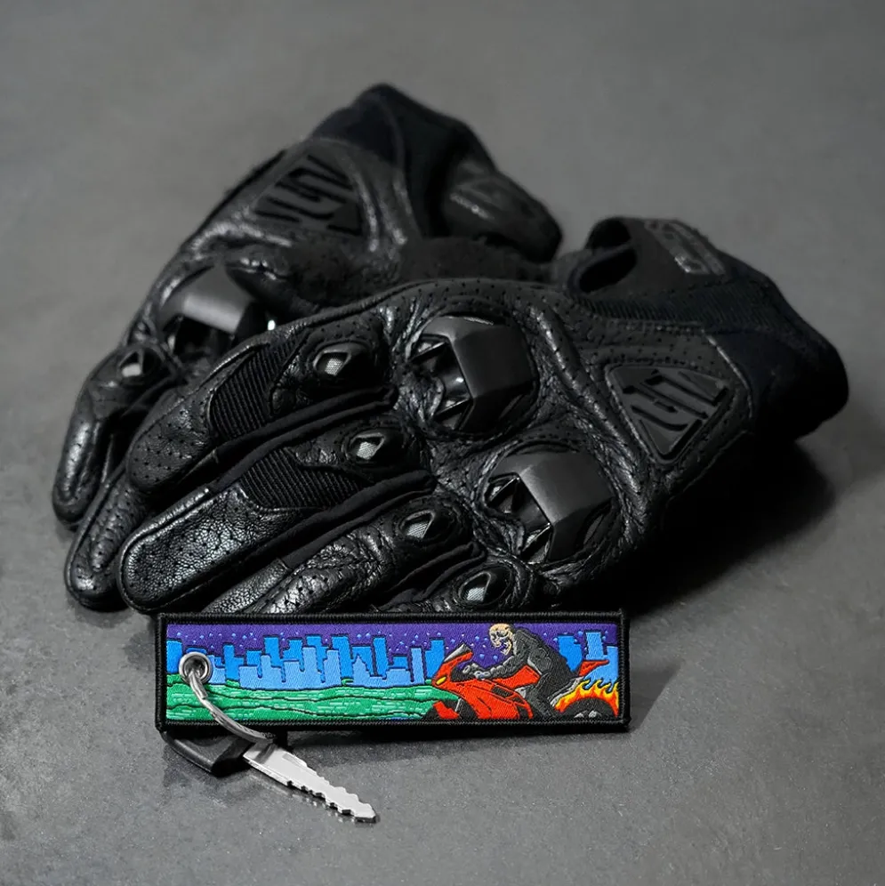 Fiery Night Rider - Motorcycle Keychain^Moto Loot Sale