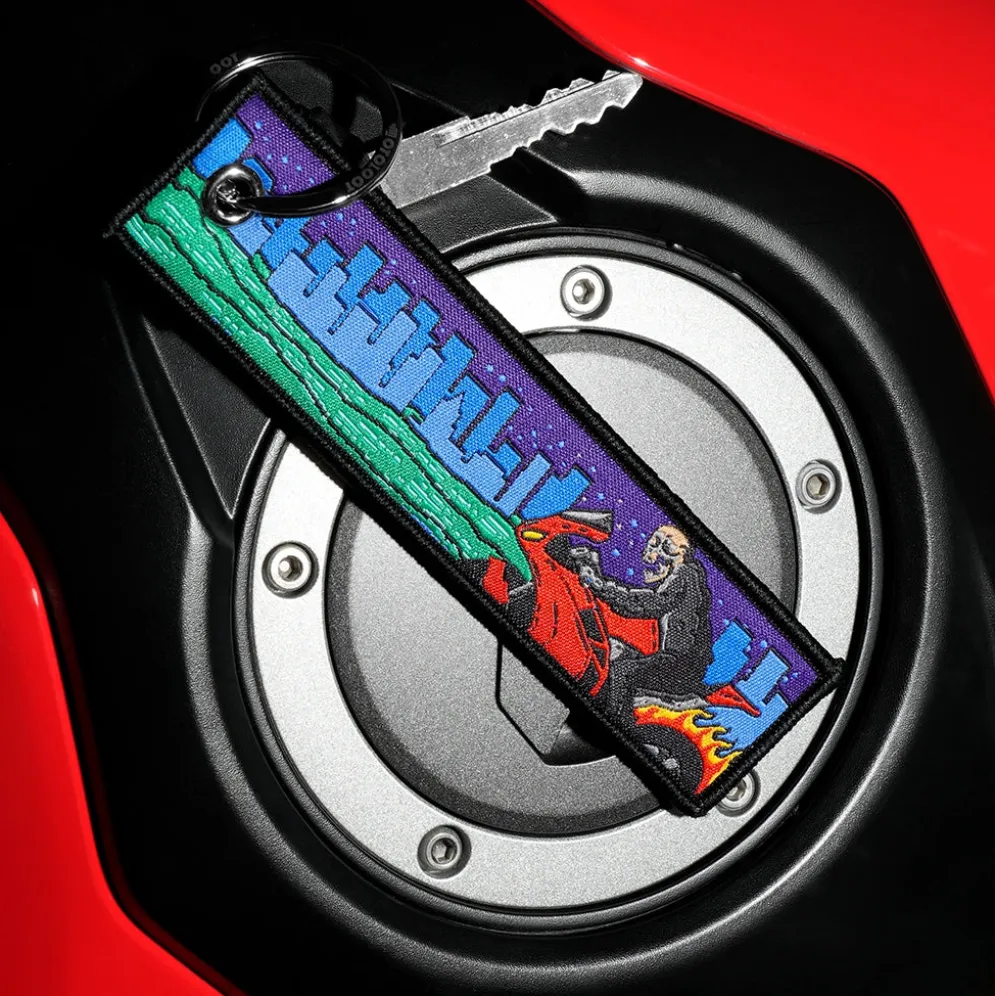 Fiery Night Rider - Motorcycle Keychain^Moto Loot Sale
