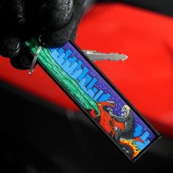 Fiery Night Rider - Motorcycle Keychain^Moto Loot Sale