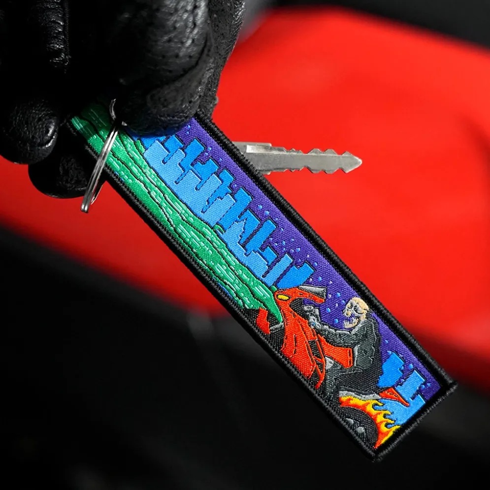 Fiery Night Rider - Motorcycle Keychain^Moto Loot Sale