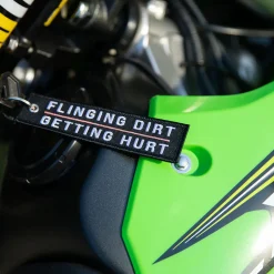 Flinging Dirt Getting Hurt - Dirt Bike Keychain^Moto Loot Discount