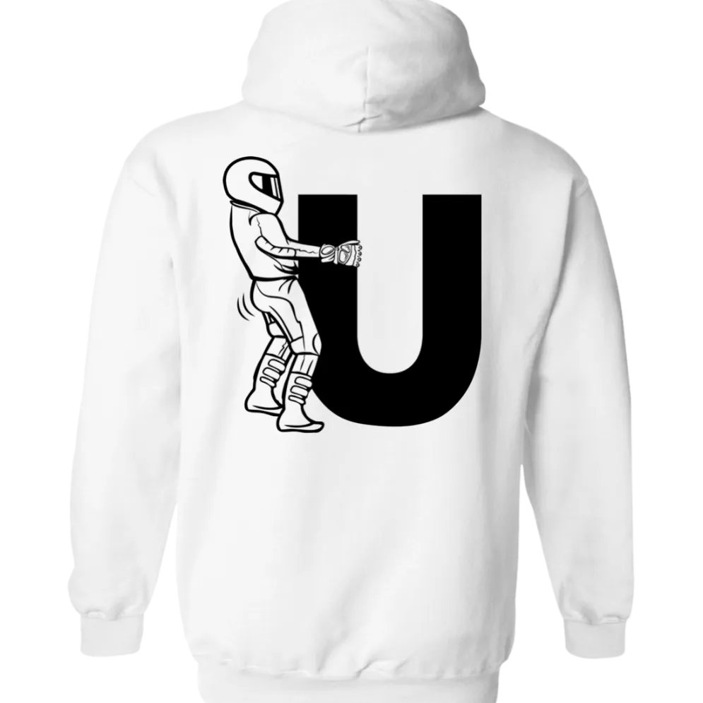 F-U Motorcyclist Hoodie (Back Design)^CustomCat Best