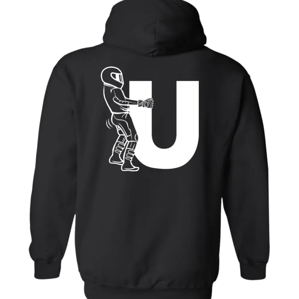 F-U Motorcyclist Hoodie (Back Design)^CustomCat Best