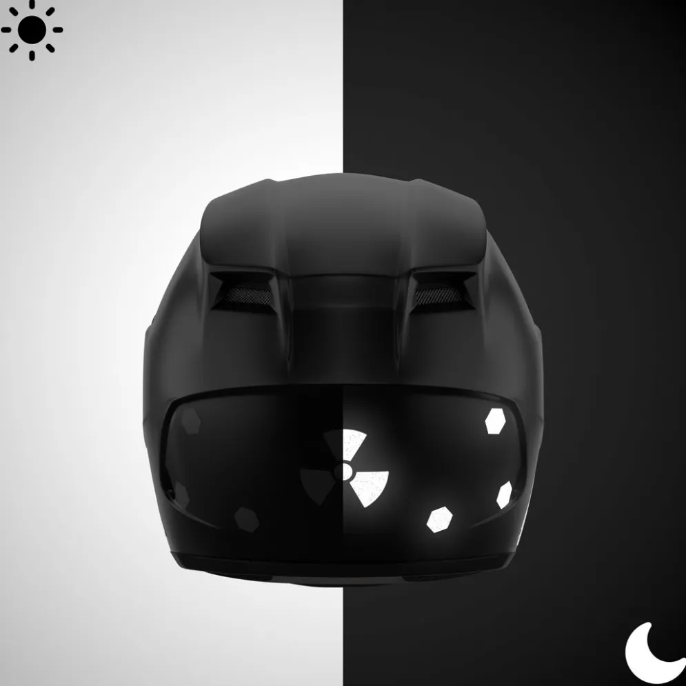 Glowrider Reflective Helmet Sticker - Hazard Edition^Moto Loot