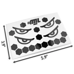 Glowrider Reflective Helmet Sticker - Evil Eyes^Moto Loot Discount
