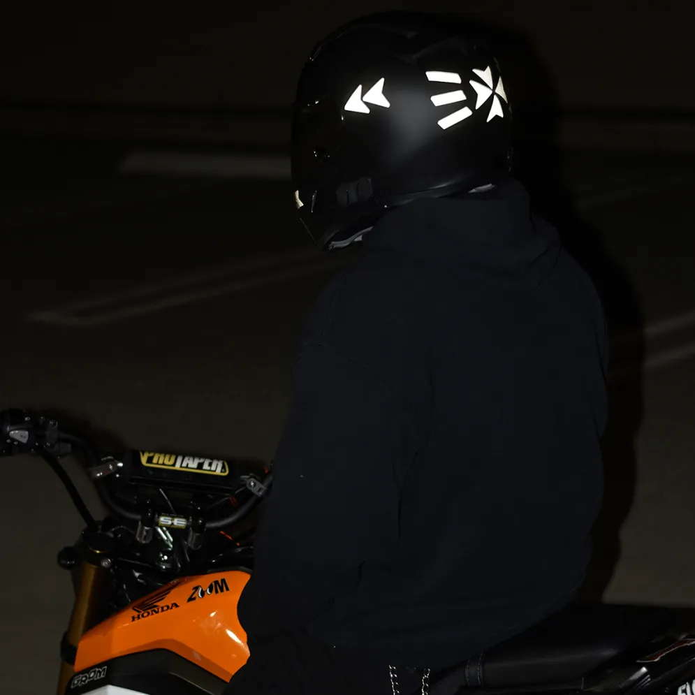 Glowrider Reflective Helmet Sticker - Arrows And Stripes^Moto Loot Best