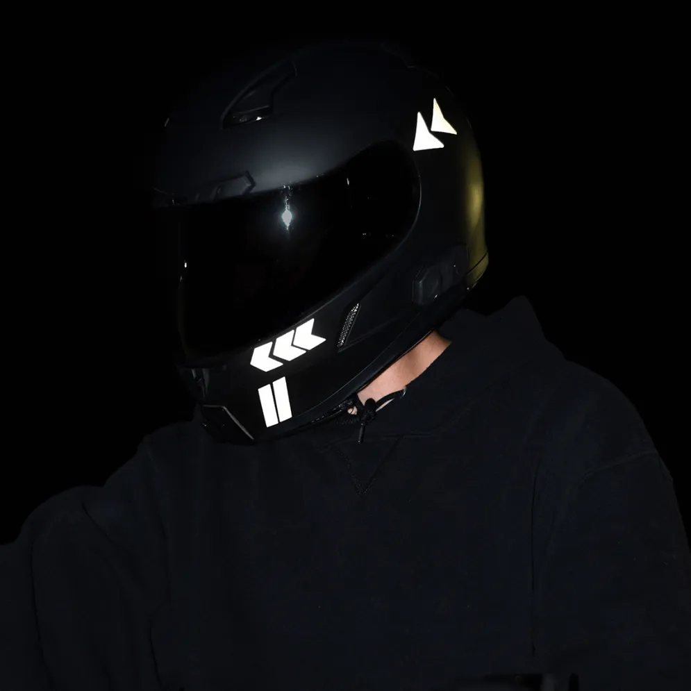 Glowrider Reflective Helmet Sticker - Arrows And Stripes^Moto Loot Best