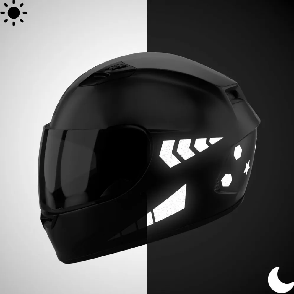 Glowrider Reflective Helmet Sticker - Stars And Arrows^Moto Loot Sale