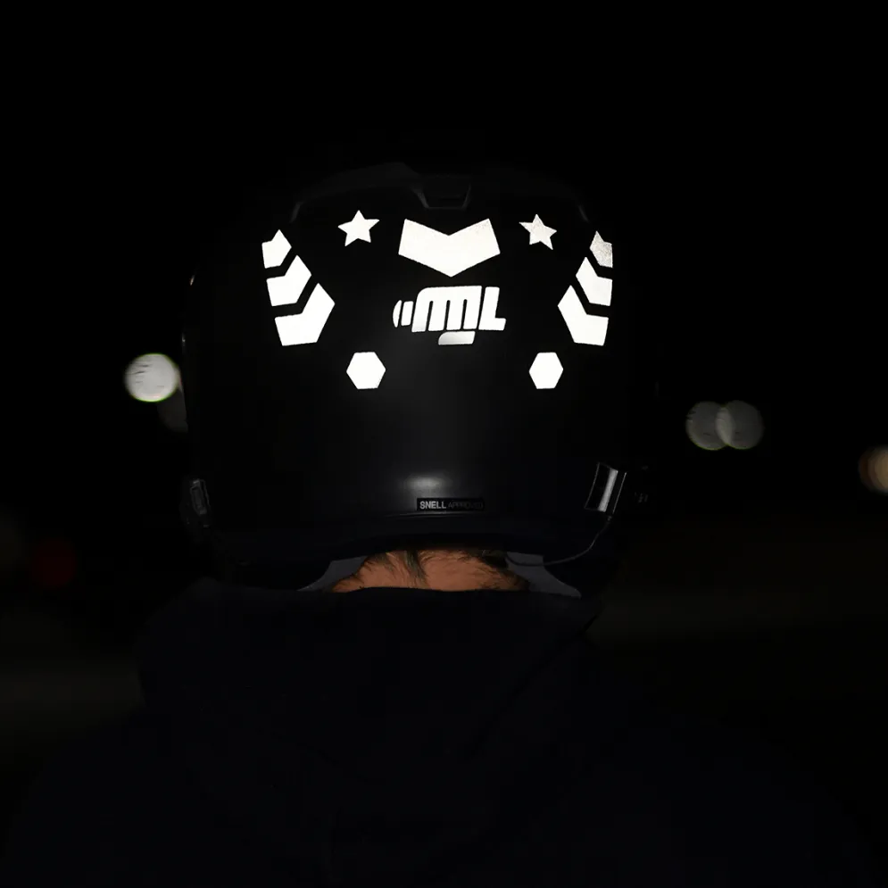 Glowrider Reflective Helmet Sticker - Stars And Arrows^Moto Loot Sale
