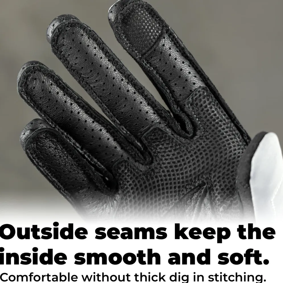 Glowrider Reflective Mens Motorcycle Gloves - Mens^Moto Loot New