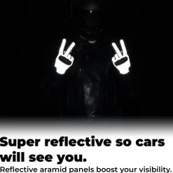 Glowrider Reflective Mens Motorcycle Gloves - Mens^Moto Loot New