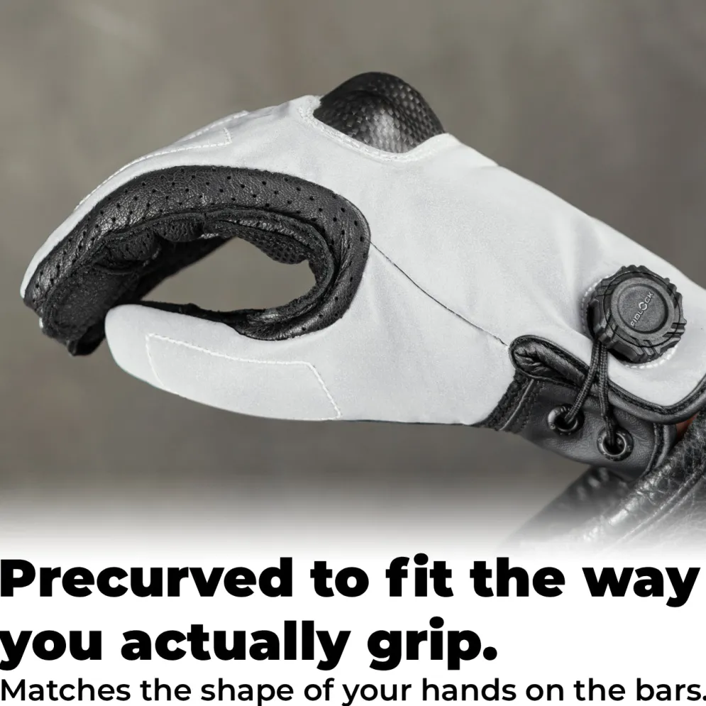 Glowrider Reflective Mens Motorcycle Gloves - Mens^Moto Loot New