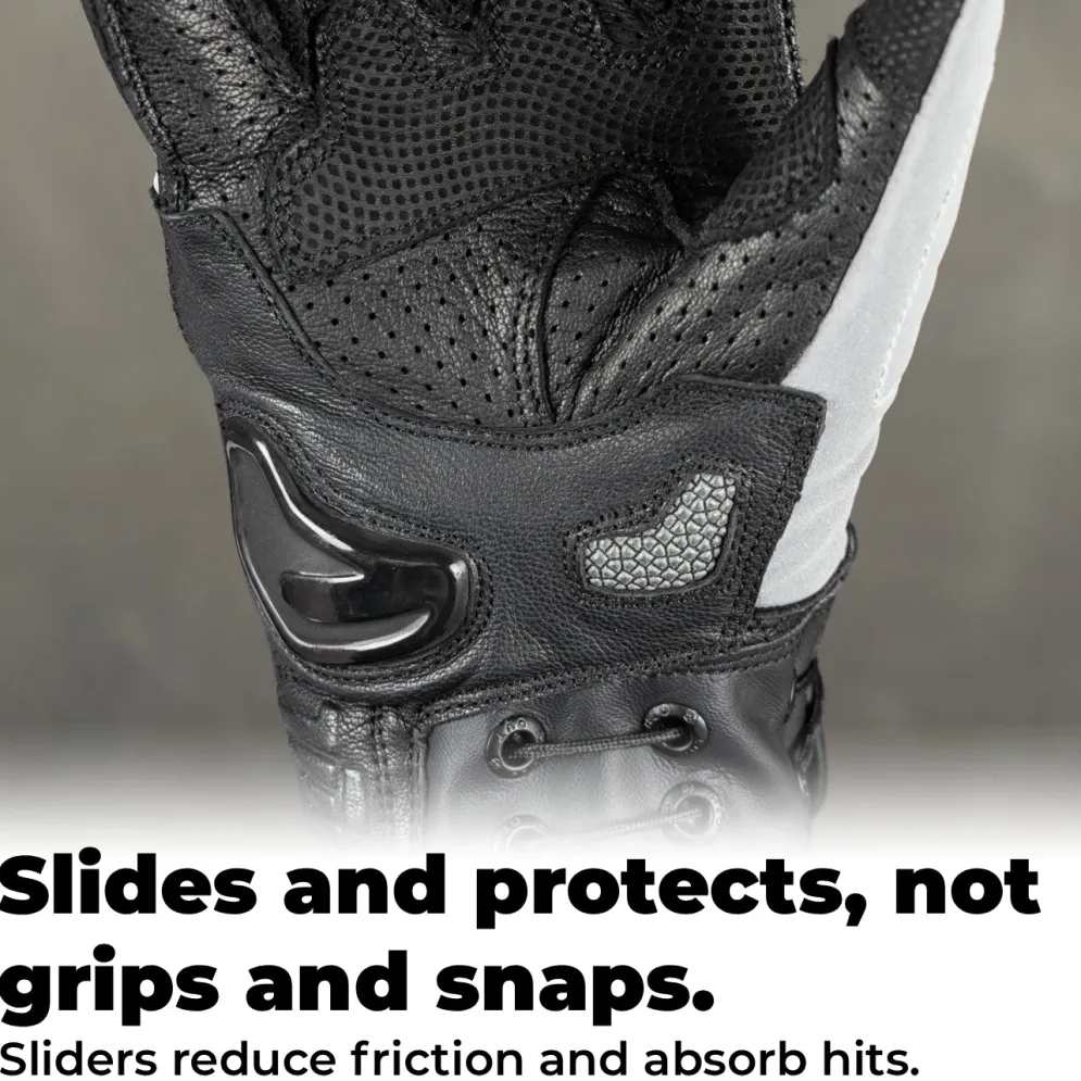 Glowrider Reflective Mens Motorcycle Gloves - Mens^Moto Loot New