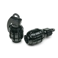 Grenade Black - Motorcycle Valve Caps^Moto Loot Sale