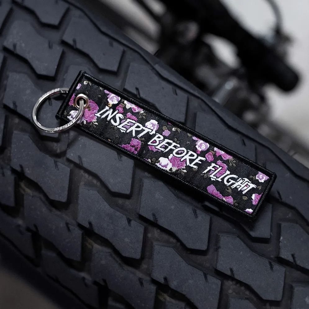 Insert Before Flight Floral - Motorcycle Keychain^Moto Loot Hot