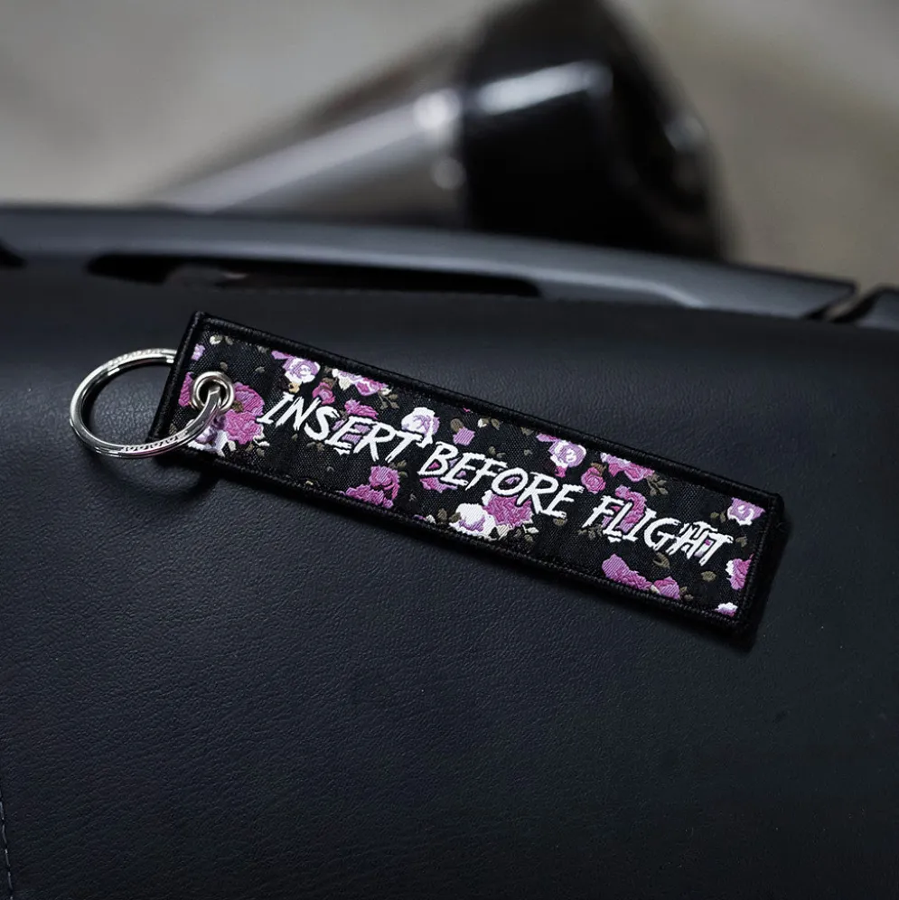 Insert Before Flight Floral - Motorcycle Keychain^Moto Loot Hot