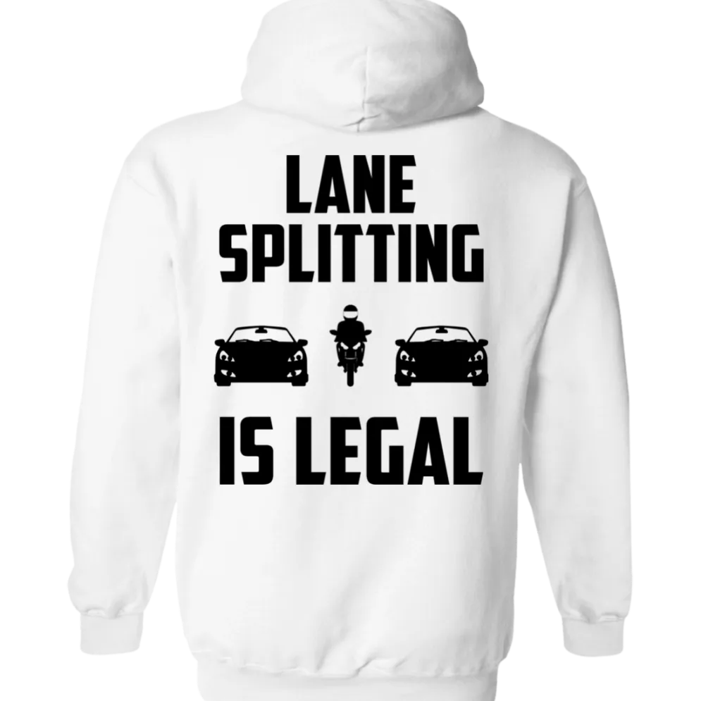 Lane Splitting is Legal Hoodie (Back Design)^CustomCat Sale