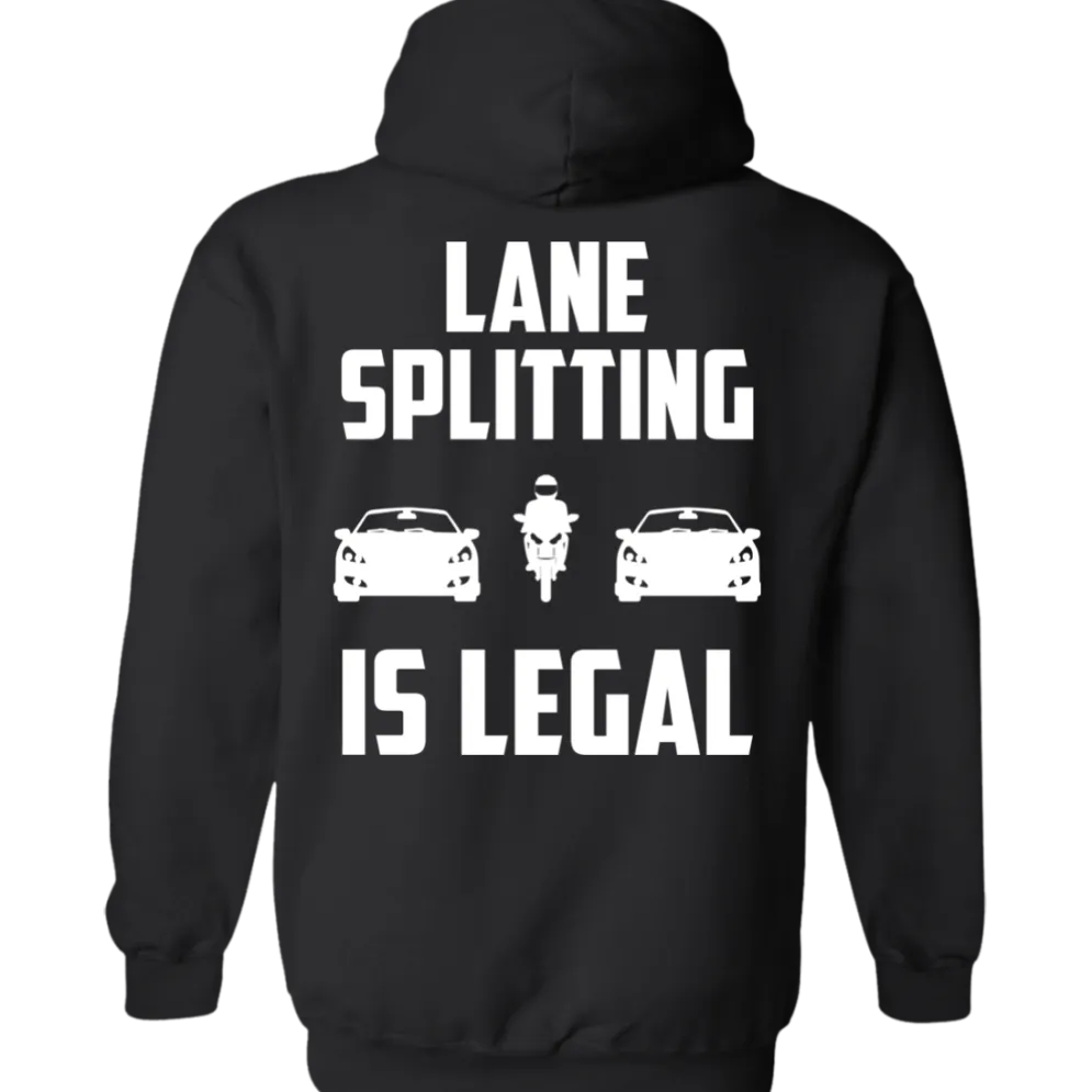Lane Splitting is Legal Hoodie (Back Design)^CustomCat Sale