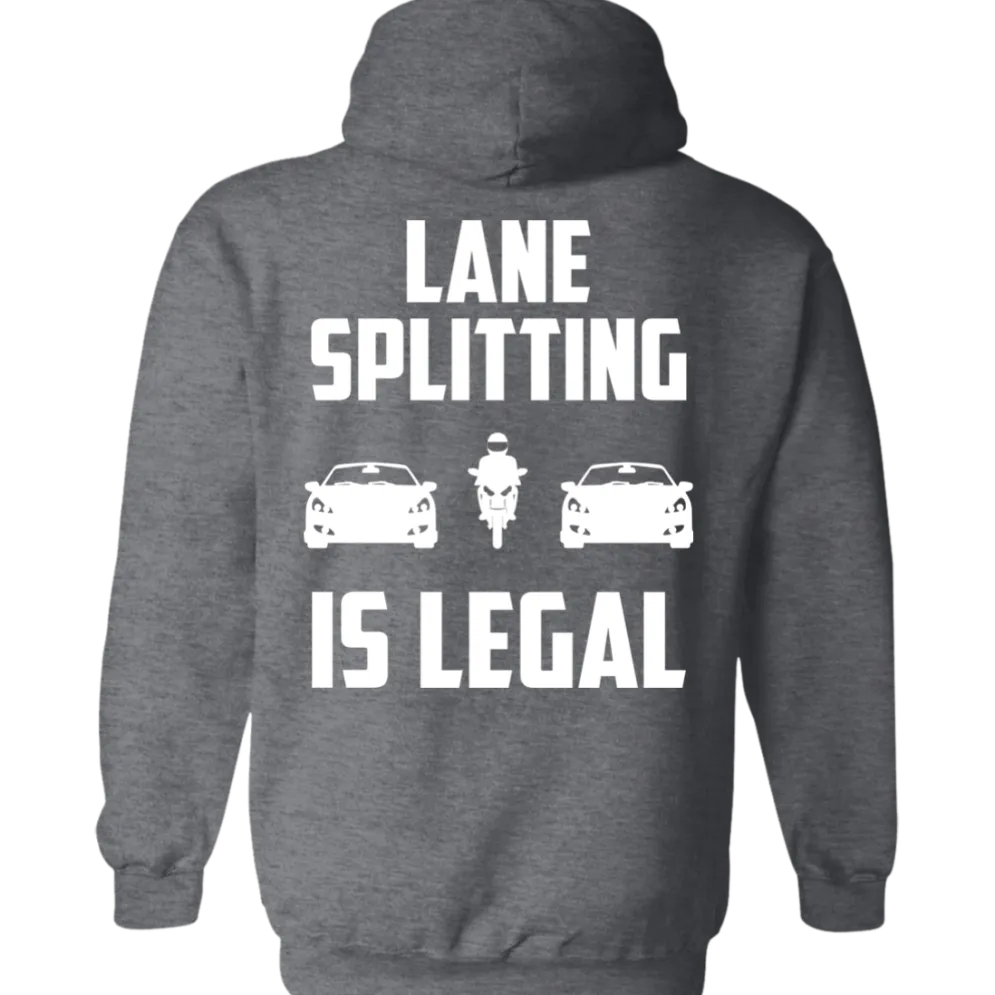 Lane Splitting is Legal Hoodie (Back Design)^CustomCat Sale