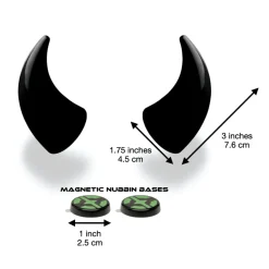Large Horns Black - Motorcycle Helmet Accessory^Moto Loot New
