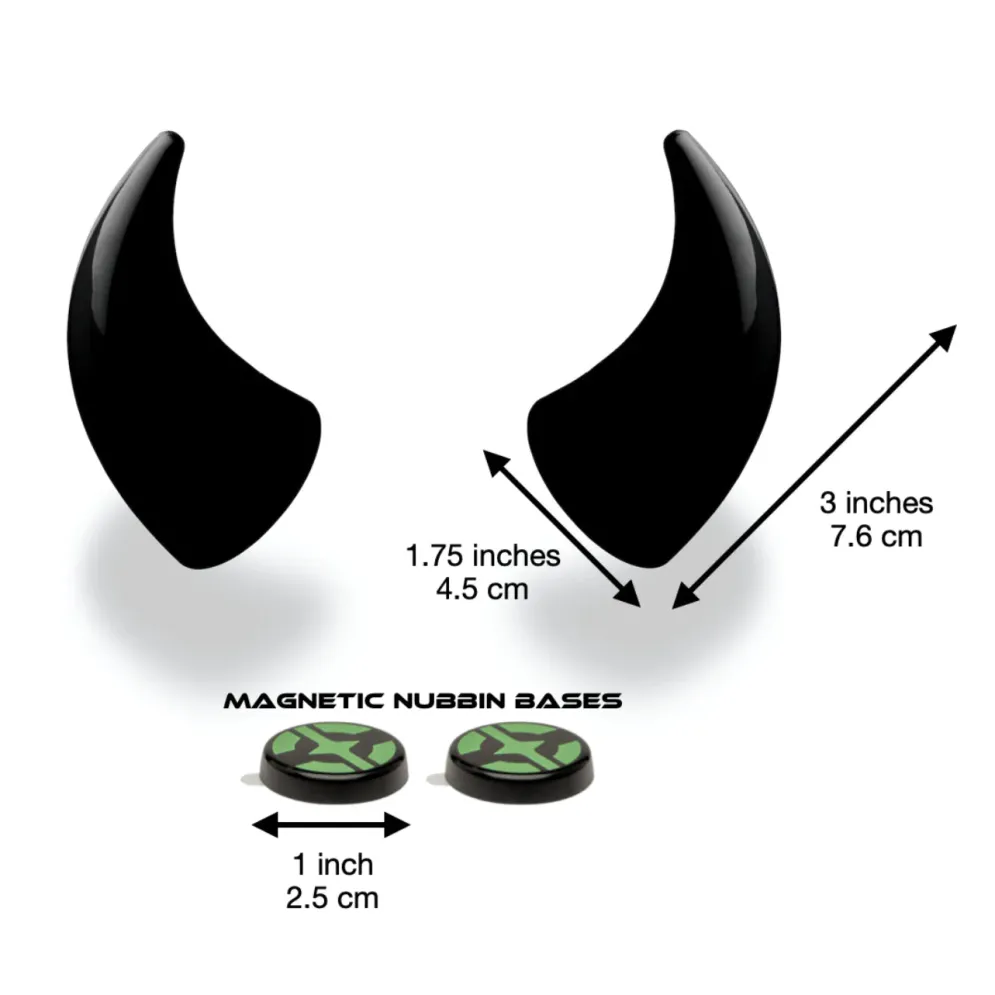 Large Horns Black - Motorcycle Helmet Accessory^Moto Loot New