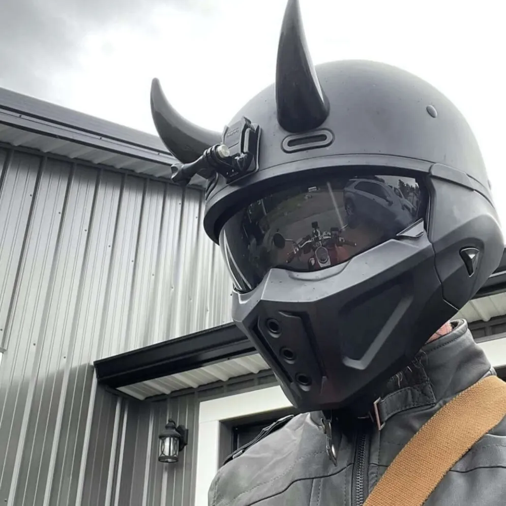 Large Horns Black - Motorcycle Helmet Accessory^Moto Loot New