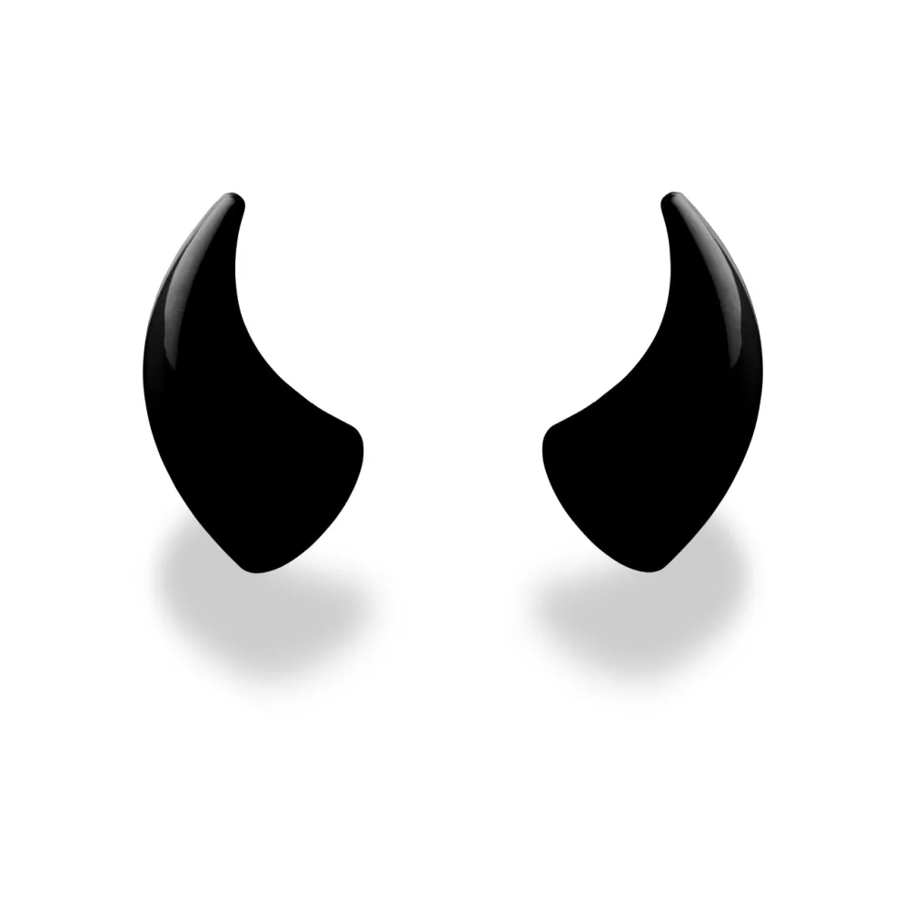 Large Horns Black - Motorcycle Helmet Accessory^Moto Loot New