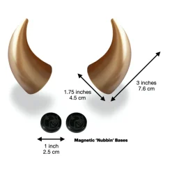Large Horns Gold - Motorcycle Helmet Accessory^Moto Loot Outlet