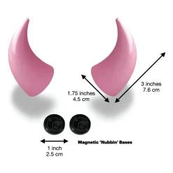Large Horns Pink - Motorcycle Helmet Accessory^Moto Loot Clearance