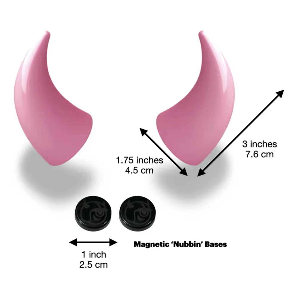 Large Horns Pink - Motorcycle Helmet Accessory^Moto Loot Clearance
