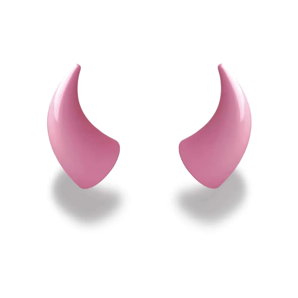 Large Horns Pink - Motorcycle Helmet Accessory^Moto Loot Clearance