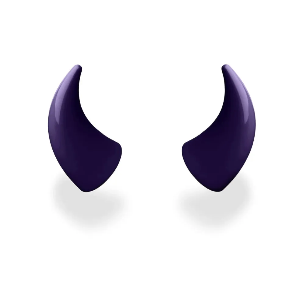 Large Horns Purple - Motorcycle Helmet Accessory^Moto Loot Sale