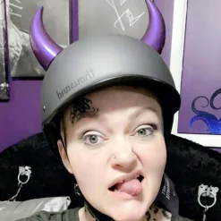 Large Horns Purple - Motorcycle Helmet Accessory^Moto Loot Sale