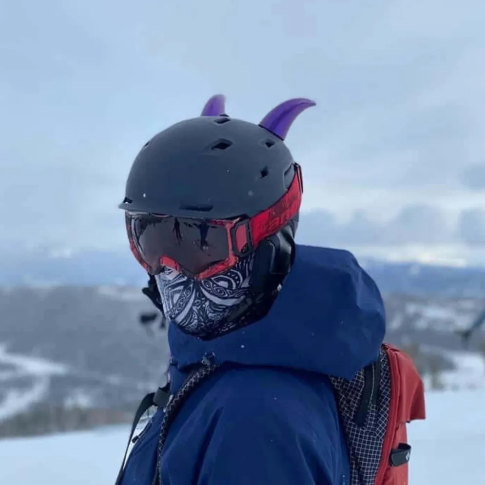 Large Horns Purple - Motorcycle Helmet Accessory^Moto Loot Sale
