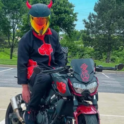 Large Horns Red - Motorcycle Helmet Accessory^Moto Loot Discount