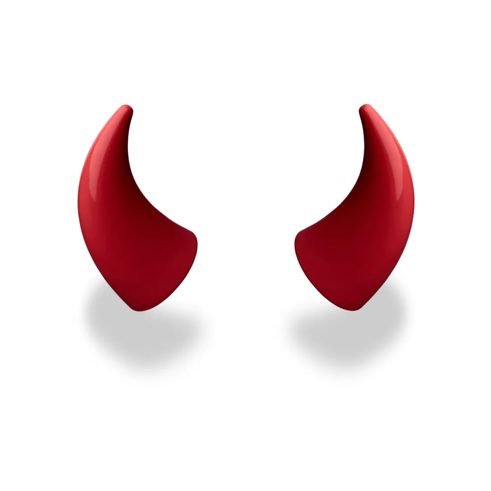 Large Horns Red - Motorcycle Helmet Accessory^Moto Loot Discount